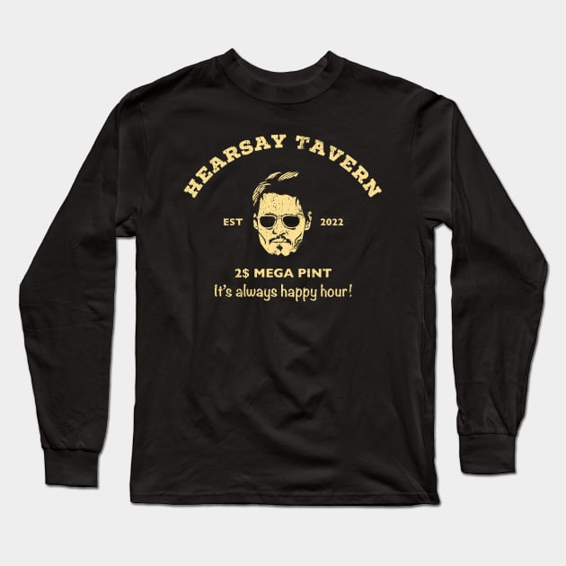 hearsay tavern johnny depp Long Sleeve T-Shirt by guyfawkes.art